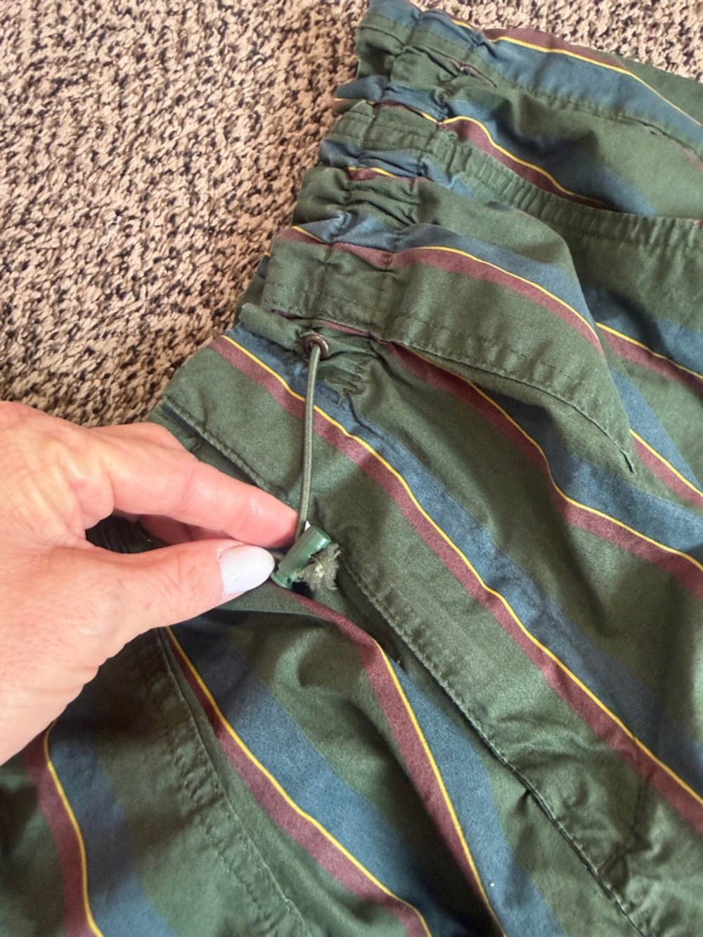 Urban Outfitters Green Striped Wide-Leg Pants - Picture 5 of 5